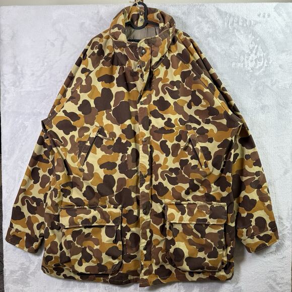Gamehide Duck Camo Jacket Size Men's 2XLT Brown Hunting Jacket Coat Pockets - Picture 1 of 16